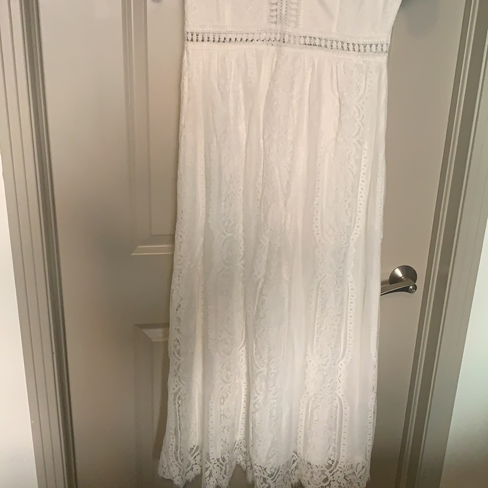 Hire lace eyelet maxi dress - Picture 3 of 6